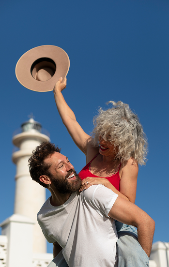 pareja de tiro medio en el faro 1